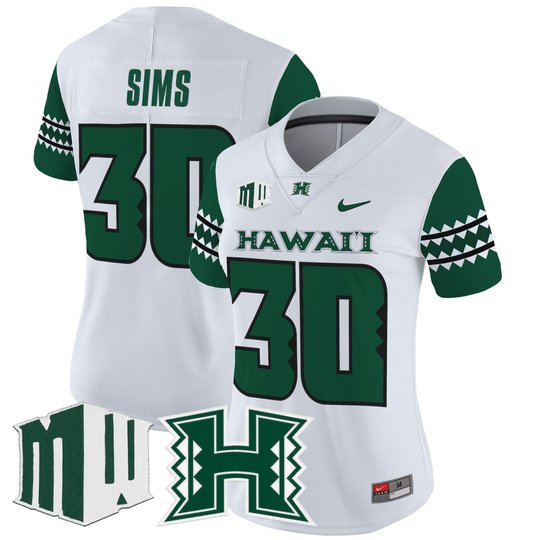 Women's Hawai'i Rainbow Warriors 2025 Vapor Limited Jersey - All Stitched