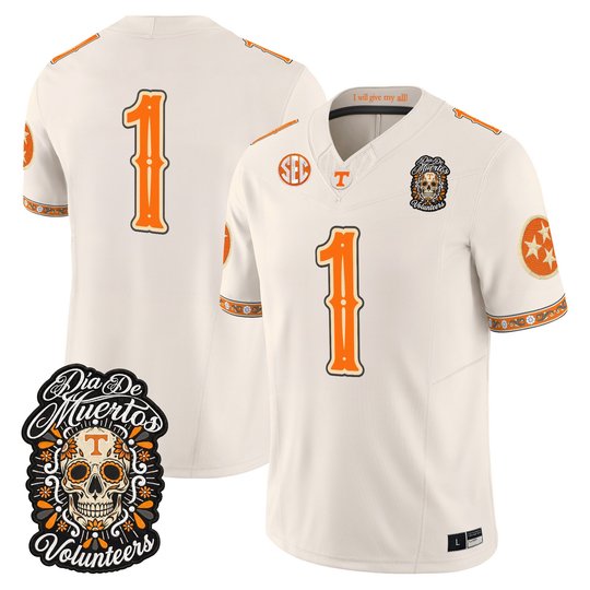 Men's Tennessee Volunteers Día de los Muertos Vapor Limited Jersey - All Stitched