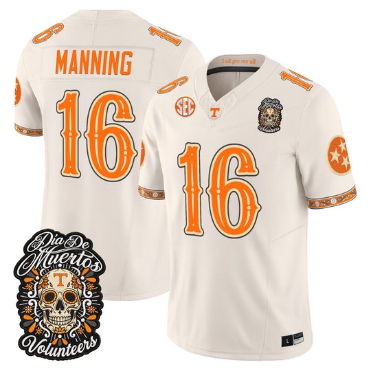 Men's Tennessee Volunteers Día de los Muertos Vapor Limited Jersey - All Stitched