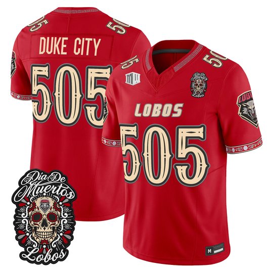 Men's New Mexico Lobos Día de los Muertos Vapor Limited Jersey - All Stitched