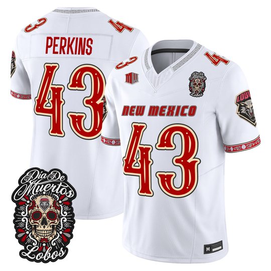 Men's New Mexico Lobos Día de los Muertos Vapor Limited Jersey - All Stitched
