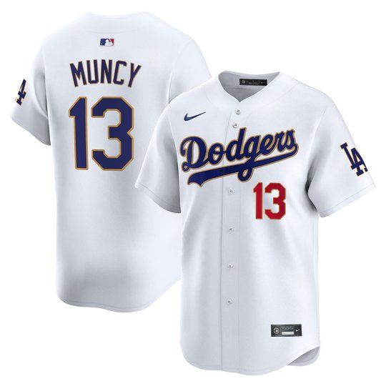 Men's Los Angeles Dodgers Gold Trim Vapor Premier Limited Jersey - All Stitched