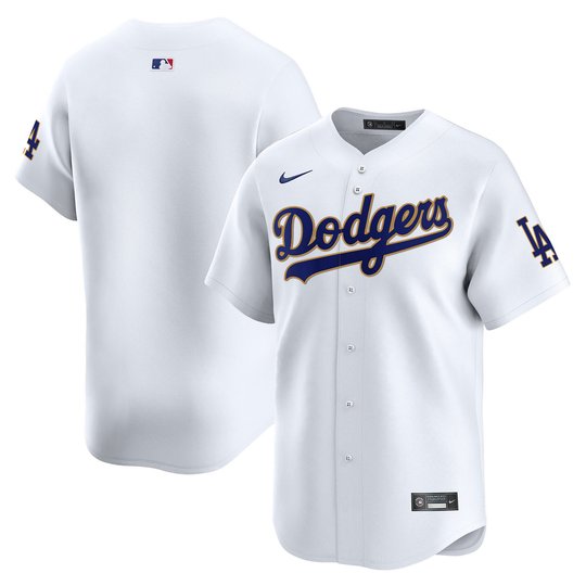 Men's Los Angeles Dodgers Gold Trim Vapor Premier Limited Jersey - All Stitched
