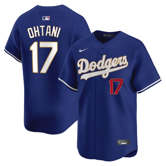 Men's Los Angeles Dodgers Gold Trim Vapor Premier Limited Jersey - All Stitched