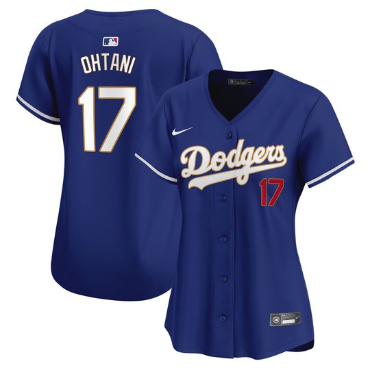 Women's Dodgers Gold Trim Vapor Premier Limited Jersey - All Stitched