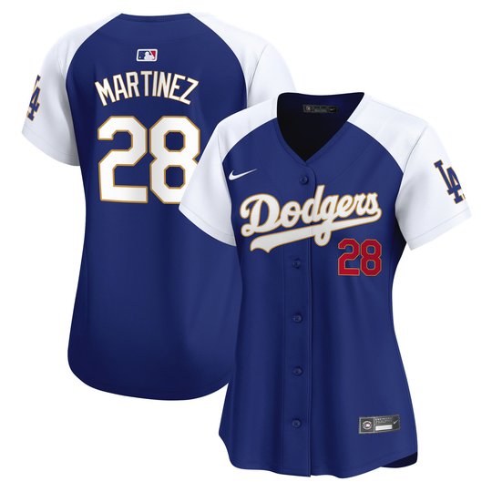 Women's Dodgers Gold Trim Vapor Premier Limited Jersey - All Stitched