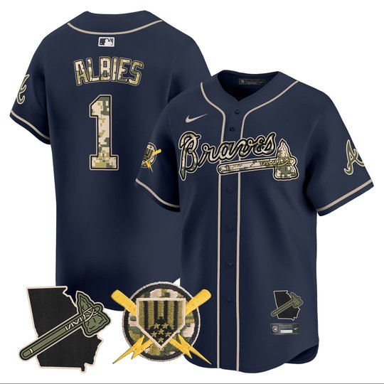 Men's Atlanta Braves Armed Forces Day Vapor Premier Limited Jersey - All Stitched