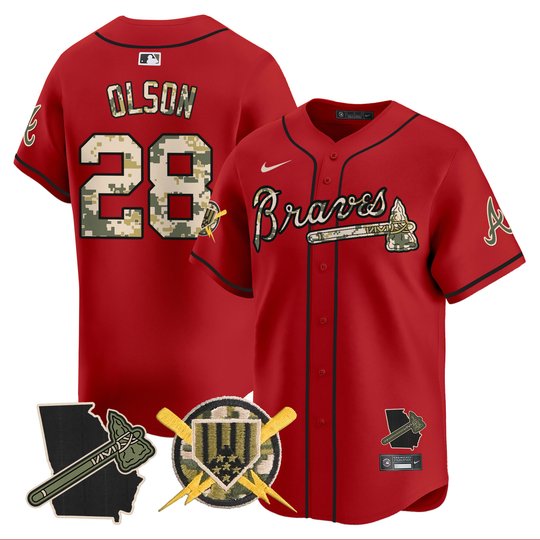 Men's Atlanta Braves Armed Forces Day Vapor Premier Limited Jersey - All Stitched