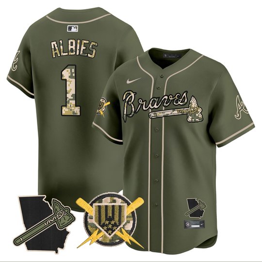 Men's Atlanta Braves Armed Forces Day Vapor Premier Limited Jersey - All Stitched
