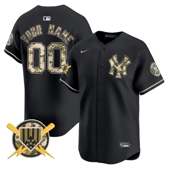 New York Yankees Armed Forces Day Vapor Premier Limited Custom Jersey - All Stitched