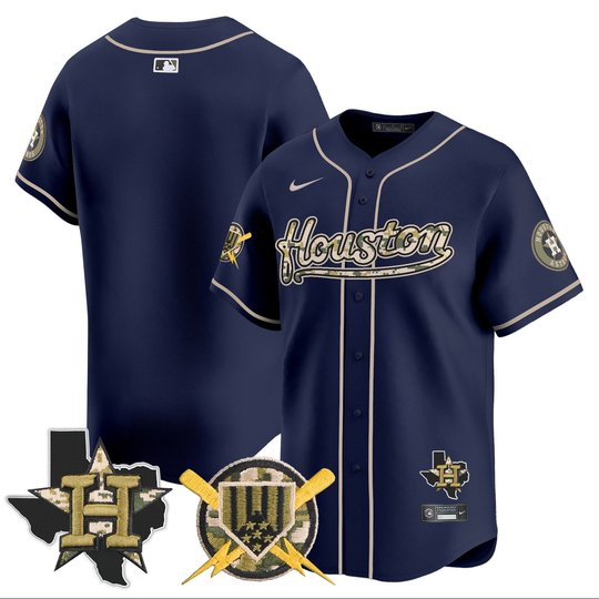 Men's Astros Armed Forces Day Vapor Premier Limited Jersey - All Stitched