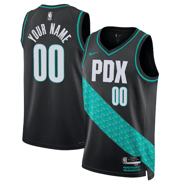 Portland Trail Blazers City Edition Custom Jersey - All Stitched