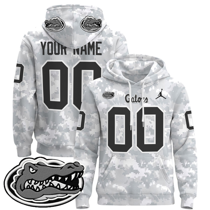 Florida Gators 2024 Salute to Service Custom Pullover Hoodie - All Stitched