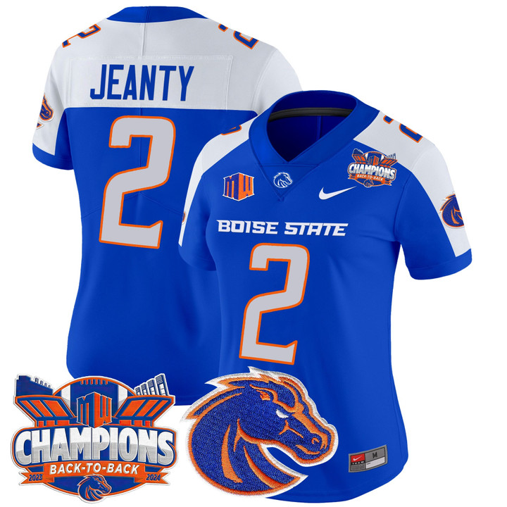 Women's Boise State Broncos 2024 Back To Back Champions Vapor Limited Jersey - All Stitched