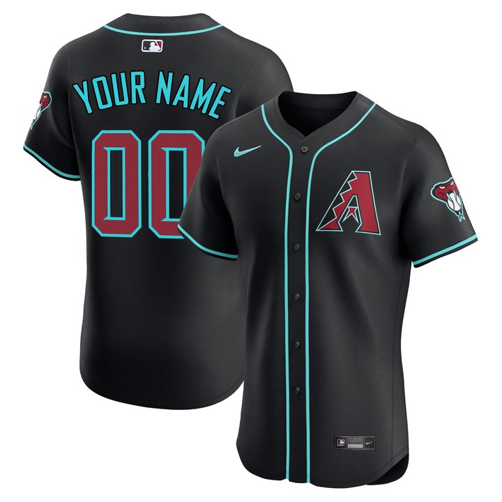 Arizona Diamondbacks Black 2024 Alternate Black Custom Jersey - All Stitched