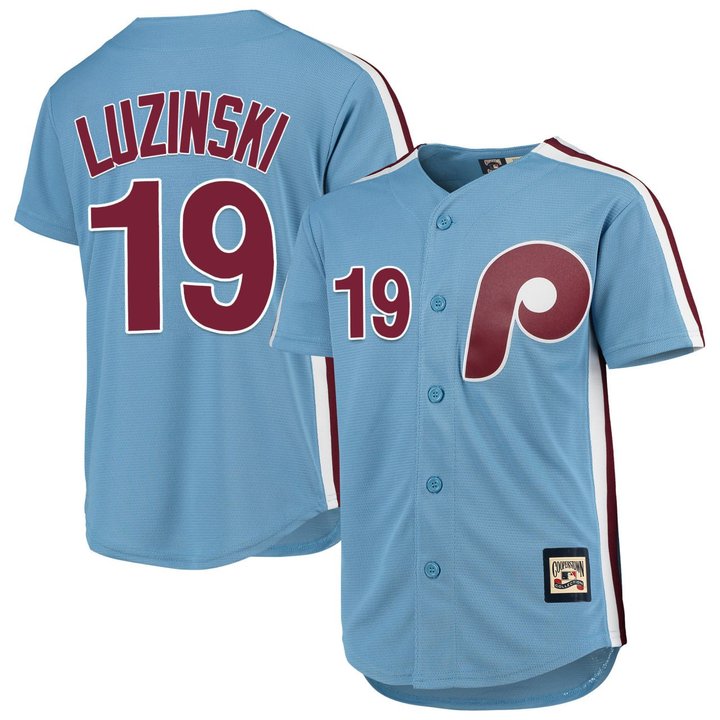 Greg Luzinski #19 Philadelphia Phillies Light Blue Jersey - All Stitched