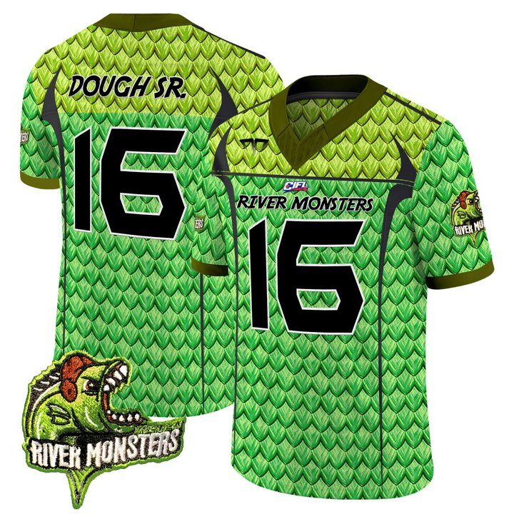 Dough Sr. #16 River Monsters Green Jersey - All Printed