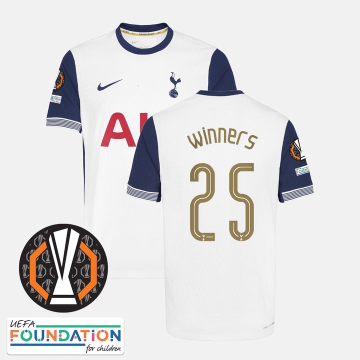 Men's Tottenham Hotspur 202425 Europa League Winners Jersey