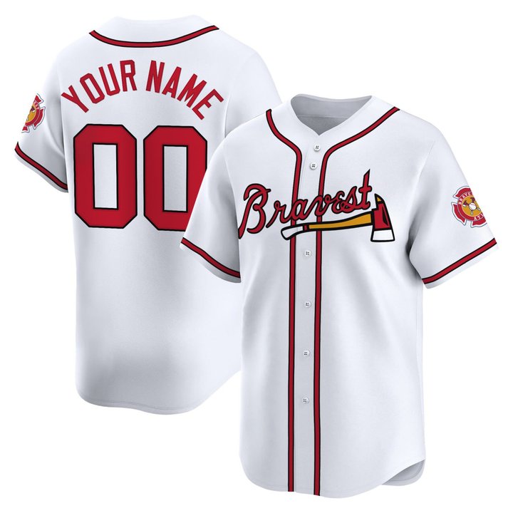Atlanta Braves White Custom Jersey - All Stitched