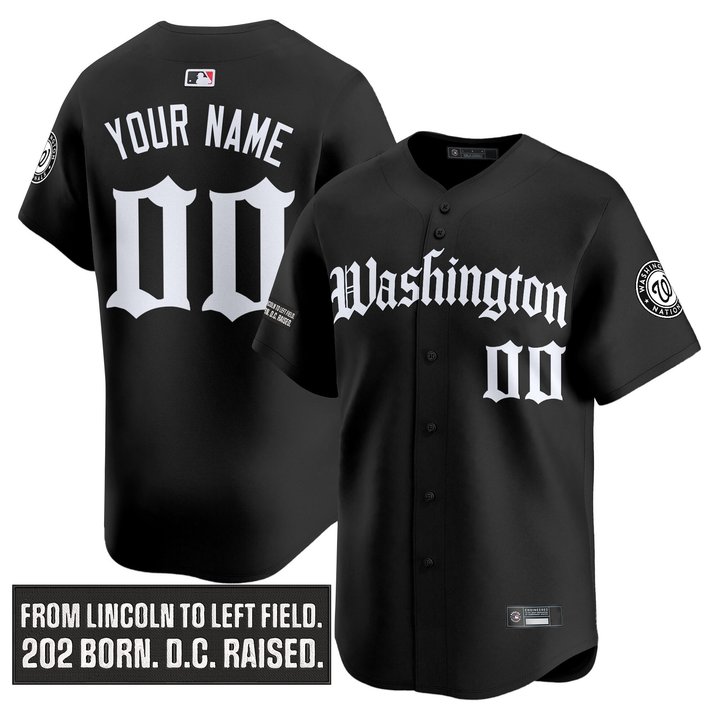 Washington Nationals 'Gothic Capitol Edition' Vapor Premier Limited Custom Jersey - All Stitched