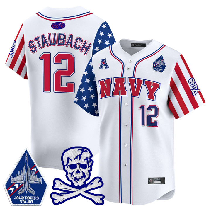 Men's Navy Midshipmen 2025 Independence Day Vapor Premier Limited Jersey - All Stitched.rar