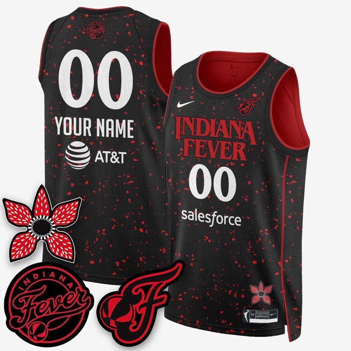 Indiana Fever Stranger Things Victory Custom Jersey - Swingman Edition - All Stitched