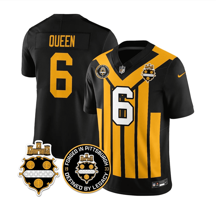 Patrick Queen #6 Pittsburgh Steelers Throwback Jersey - All Stitched