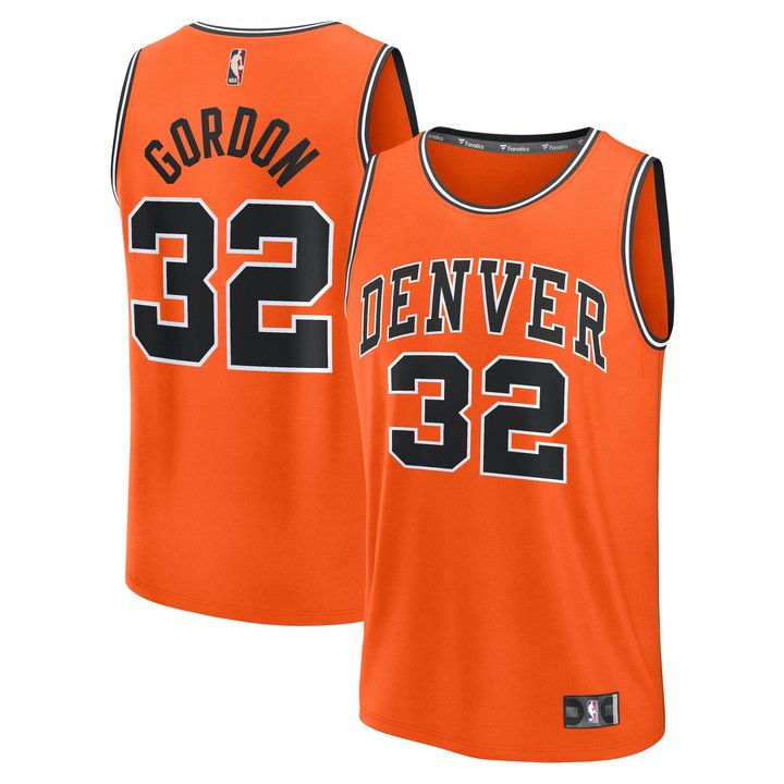 Aaron Gordon #32 Denver Nuggets Orange Jersey - All Stitched