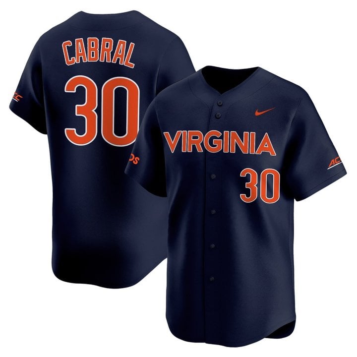 Bella Cabral #30 Virginia Cavaliers Navy Jersey - All Stitched
