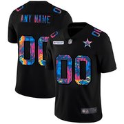 Cowboys Crucial Catch Multicolor Custom Jersey - All Stitched