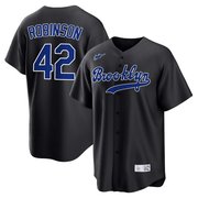Jackie Robinson Brooklyn Dodgers Black Jersey - All Stitched
