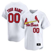 Palm Beach Cardinals White Custom Jersey - All Stitched