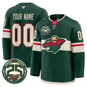 Minnesota Wild 25th Anniversary Patch Premium Custom Jersey - All Stitched