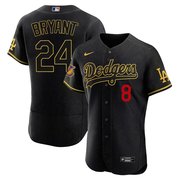 Kobe Bryant Los Angeles Dodgers Black Jersey - All Stitched
