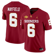 Baker Mayfield #6 Oklahoma Sooners Crimson Jersey - All Stitched