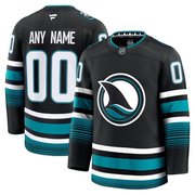San Jose Sharks Black Custom Jersey - All Stitched