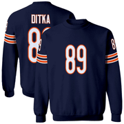 Mike Ditka #89 Chicago Bears Navy Sweatshirt - Sublimated