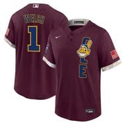 WELCH #1 Cleveland Indians Maroon Jersey - Stitched