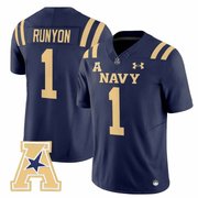 RUNYON #1 Navy Midshipmen Navy Jersey - All Stitched