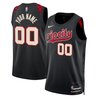 Portland Trail Blazers 2023/24 City Edition Black Custom Jersey - All Stitched