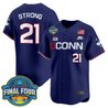 Men's Size - UConn Huskies 2025 Big Eat Women's Final Four Patch Vapor Baseball Jersey - All Stitched
