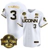 Men's Size - UConn Huskies 2025 Big Eat Women's Final Four Patch Vapor Baseball Jersey - All Stitched