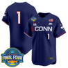 Men's Size - UConn Huskies 2025 Big Eat Women's Final Four Patch Vapor Baseball Jersey - All Stitched