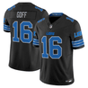 Jared Goff #16 Detroit Lions Black Jersey - All Stitched