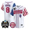 Men's Arkansas Razorbacks 2025 Independence Day Vapor Premier Limited Jersey - World Series Patch - All Stitched