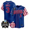 Men's Arkansas Razorbacks 2025 Independence Day Vapor Premier Limited Jersey - World Series Patch - All Stitched