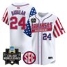 Men's Arkansas Razorbacks 2025 Independence Day Vapor Premier Limited Jersey - World Series Patch - All Stitched