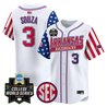 Men's Arkansas Razorbacks 2025 Independence Day Vapor Premier Limited Jersey - World Series Patch - All Stitched