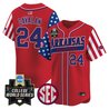 Men's Arkansas Razorbacks 2025 Independence Day Vapor Premier Limited Jersey - World Series Patch - All Stitched