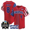 Men's Coastal Carolina Chanticleers 2025 Independence Day Vapor Premier Limited Jersey - World Series Patch - All Stitched